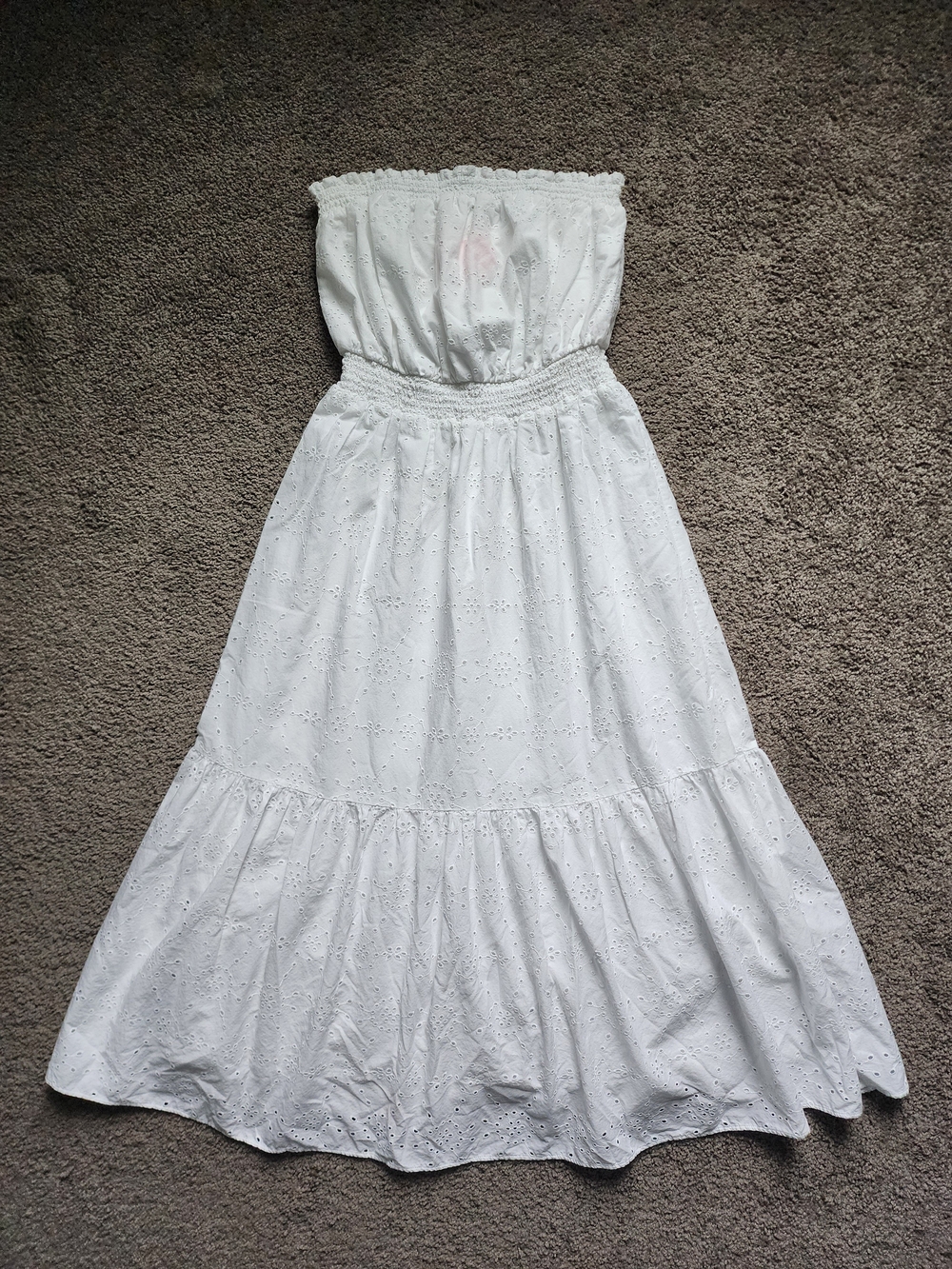 Lilly Pulitzer White Strapless Eyelet Dress